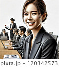 会議中のビジネスウーマン 120342573