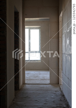 Planing renovation work in a house. New unfinished apartment. Planing renovation work in a house. New unfinished apartment. 120342793