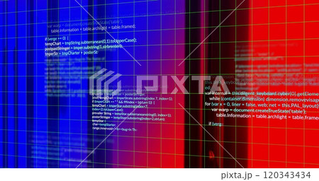 Image of digital data processing over computer servers 120343434