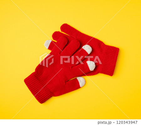 Winter Gloves, Touchscreen Wool Glove, Touch Screen Knitted Mittens, Warm Red Gloves 120343947