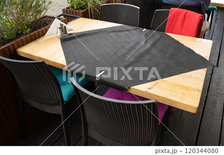 Street Restaurant Table, Empty Cafe Tables, Bar Terrace, Outdoor Restaurants, Outside Trattoria Street Restaurant Table, Empty Cafe Tables, Bar Terrace, Outdoor Restaurants, Outside Trattoria 120344080
