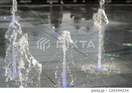 Fountain Water Texture Background, Falling Fresh Fountain Jets, Waterfall Splash Pattern, Summer Park Fountain Water Texture Background, Falling Fresh Fountain Jets, Waterfall Splash Pattern, Summer Park 120344234
