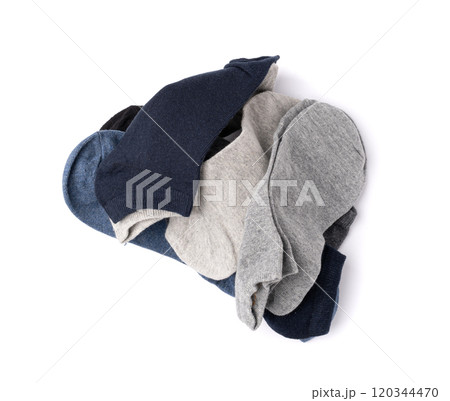 New Cotton Socks Isolated, Folded Sportswear Set, Classic Unisex Cotton Socks Collection 120344470