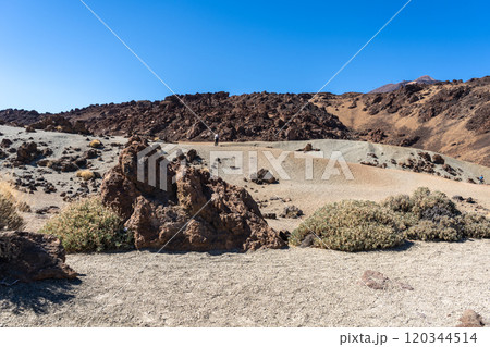 Lava Fields, Pumice Volcano Stones Texture, Volcanic Pumice Pattern, Pieces of Lava, Basalt Extrusive Igneous Rock 120344514