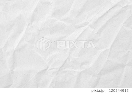 Abstract white crumpled and creased recycle paper texture background 120344915
