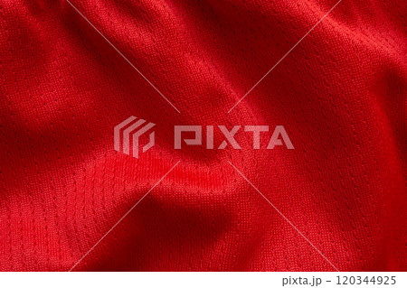 Red sports clothing fabric football shirt jersey texture background Red sports clothing fabric football shirt jersey texture background 120344925