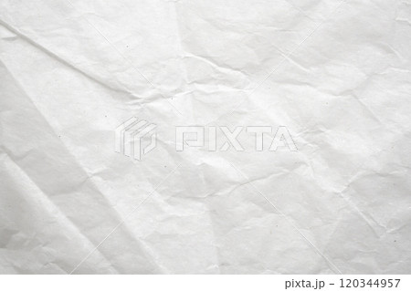 Abstract white crumpled and creased recycle paper texture background 120344957