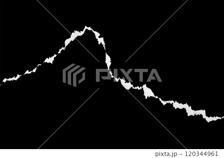 Ripped torn paper edges isolated on black background Ripped torn paper edges isolated on black background 120344961