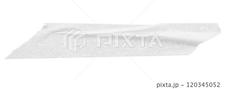 White adhesive paper tape isolated on white background White adhesive paper tape isolated on white background 120345052