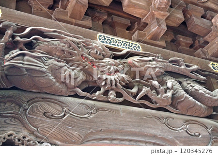 大國魂神社の手水舎の彫刻【東京都府中市】 大國魂神社の手水舎の彫刻【東京都府中市】 120345276