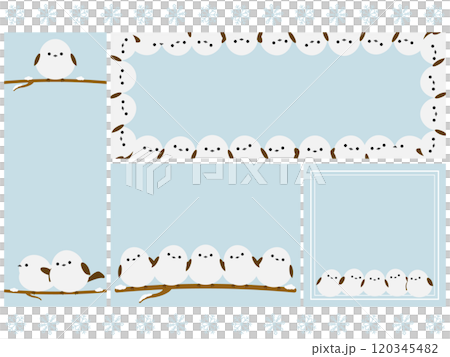4 個可愛的 Shimaenaga dango 背景一套 120345482