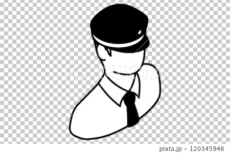 Security guard, crime prevention and home security black and white isometric icons 120345946