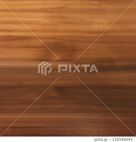 茶褐色のきめ細かい横木目のパイン材の板の正方形の背景画像 120346043