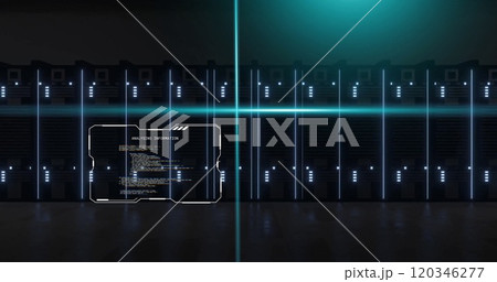 Image of digital data processing over computer servers 120346277