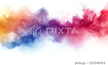 Abstract watercolor strokes in vibrant rainbow hues on a white background. A celebration of diversity, individuality, and inclusivity of the LGBTQ community. Abstract watercolor strokes in vibrant rainbow hues on a white background. A celebration of diversity, individuality, and inclusivity of the LGBTQ community. 120346458