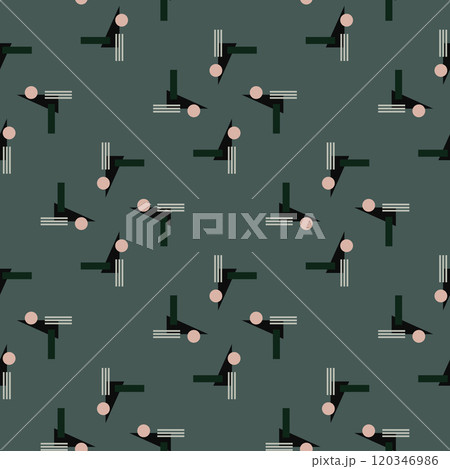 Textile motif seamless pattern. Lux fabric design textile swatch ladies dress, man shirt all over print block.  120346986
