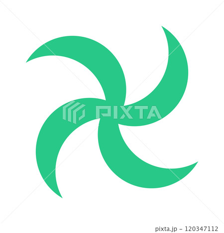 Swirled spiral star bauhaus symbol Swirled spiral star bauhaus symbol 120347112