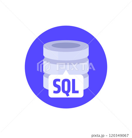 SQL icon, flat vector design 120349067