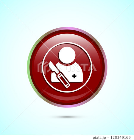 Surgeon surgery icon design illustration, Medical icon sign. Button design 120349169