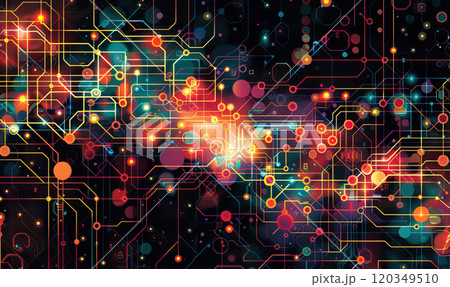 Abstract Network Connectivity Background, Generate AI 120349510