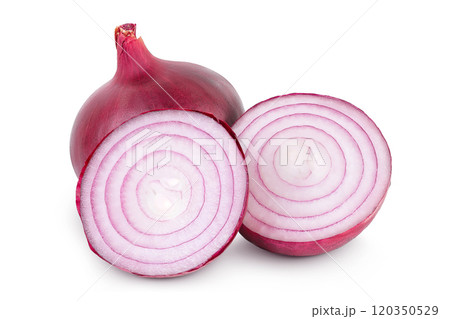 Red onion isolated on a white background Red onion isolated on a white background 120350529