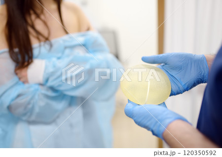 A young woman at a mammologist's appointment. 120350592