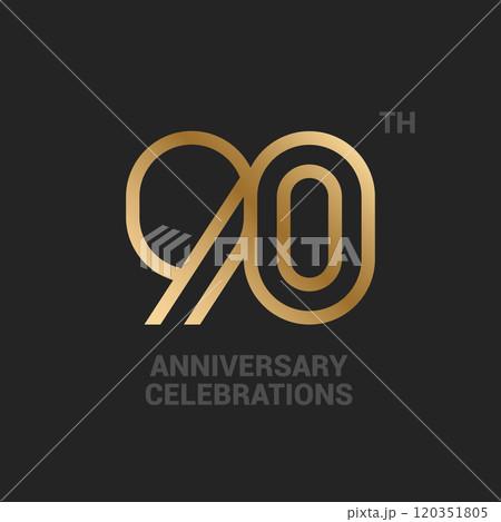 Anniversary logo or emblem design for event. Anniversary logo or emblem design for event. 120351805