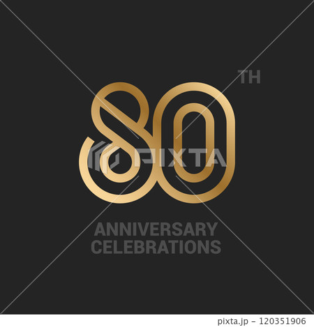 Anniversary logo or emblem design for event. Anniversary logo or emblem design for event. 120351906