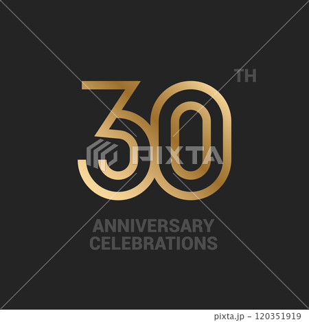 Anniversary logo or emblem design for event. Anniversary logo or emblem design for event. 120351919