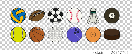 Set of 12 sports balls 120352796