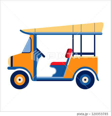 Thailand Tuk Tuk Taxi Car or Rickshaw Vehicle Thailand Tuk Tuk Taxi Car or Rickshaw Vehicle 120353785