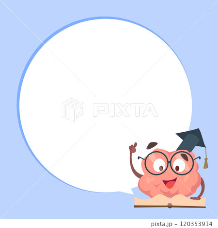 brain. empty round shape banner with place for...のイラスト素材 [120353914 ...