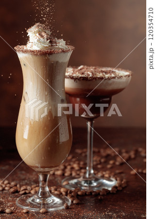 Cold coffee and chocolate cocktails. Cold coffee and chocolate cocktails. 120354710