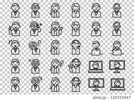 会社員の表情アイコンセット 120355647