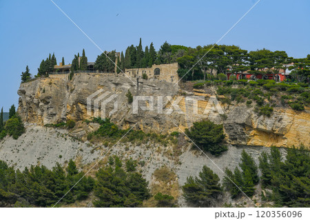 Scenic view of Cap Canaille headland and Cassis in south of France 120356096