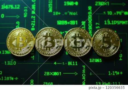 2025 engraved on bitcoin coins, Cryptocurrency, New Year 2025, Christmas concept 2025 engraved on bitcoin coins, Cryptocurrency, New Year 2025, Christmas concept 120356635