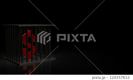 The dollar symbol in cage for Business concept 3d rendering. The dollar symbol in cage for Business concept 3d rendering. 120357612