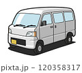 白色の軽バンのイラスト 120358317