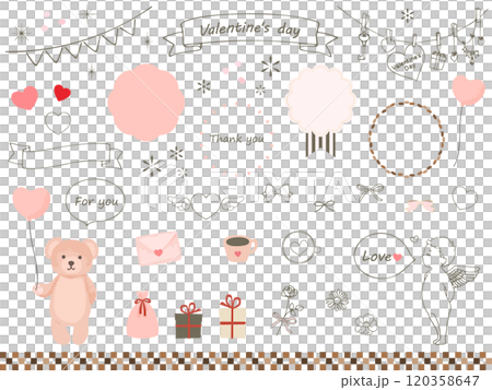 情人節可愛手繪插畫素材集 情人節可愛手繪插畫素材集 120358647