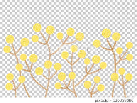 圓形黃色三俁花 120359090