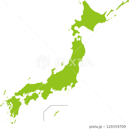 新日本分県地図　46都道府県セット 日本地図（47都道府県の分割可能）のイラスト素材 [120359709] - PIXTA