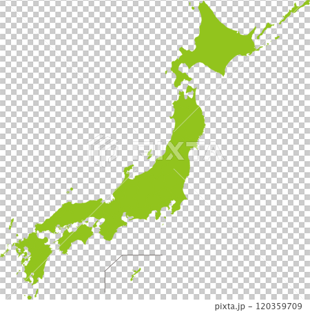 日本地圖(可分為47個都道府縣) 日本地圖(可分為47個都道府縣) 120359709