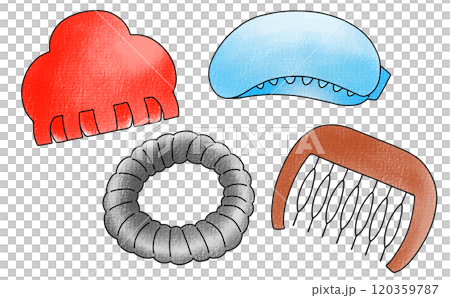 ゆるめシンプルヘアクリップセット　アナログ風 120359787