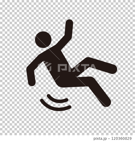 Pictogram icon of a person falling 120360829