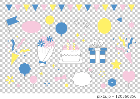Celebration illustration material set Celebration illustration material set 120360856