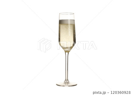 PNG, A glass of champagne, isolated on white background 120360928