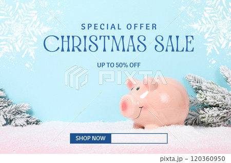 Winter sale, Merry Christmas and Happy New Year shopping 120360950
