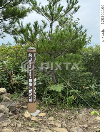 尖山の山頂(尖山 ※富山県 立山町) 尖山の山頂(尖山 ※富山県 立山町) 120361166