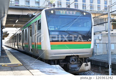 鉄道　JR東日本：高崎線　E233系　倉賀野駅 120361242