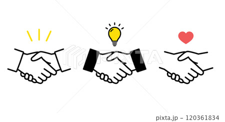握手のアイコンセット_ベクターイラスト 120361834